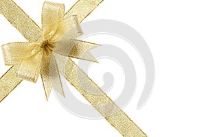 Golden gift bow