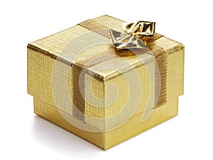 Golden gift box.