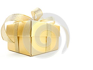 Golden gift box