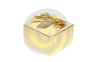 Golden gift box