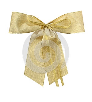 Golden giftbow with path