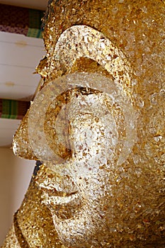 Golden Gilded Buddha Face