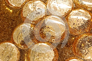 Golden glass bubbles