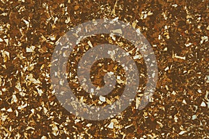 Golden glass granules background