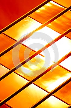 Golden glass pattern