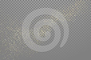 Golden glitter abstract gold star dust vector