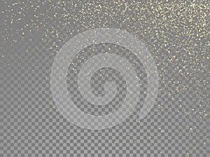 Golden glitter abstract gold star dust vector