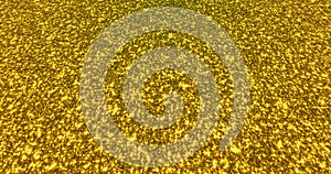 Golden glitter dust background for festival, party, event. Gold glamur texture Loop animation