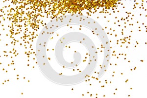 Golden glitter frame background