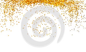 Golden glitter frame background