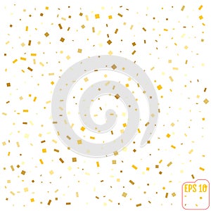 Golden glitter frame background. vector illustration