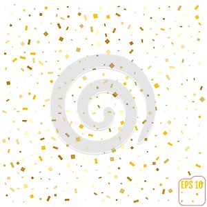 Golden glitter frame background. vector illustration