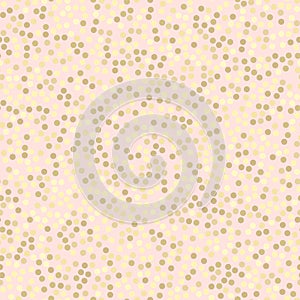 Golden glitter seamless pattern, pink background