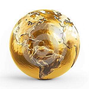 golden globe - Planet Earth AI generative