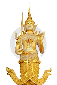 Golden god Phra Siam Dhava Thirat security guard of Thailand.