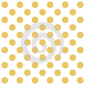 Golden Gold Polka Dot Vector Seamless Pattern