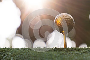 Golden golf ball is the world`s biggest sport