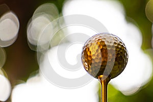 Golden golf ball is the world`s biggest sport