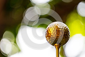 Golden golf ball is the world`s biggest sport