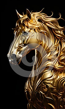 Golden Grace: The Radiance of Equine Elegance