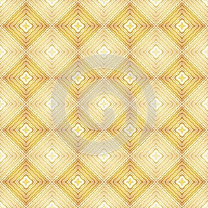 Golden gradient diagonal seamless pattern with rhombuses