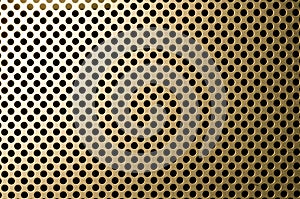 Golden grille surface