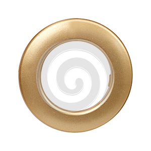 Golden grommet isolated on a white background. Design element with clipping path