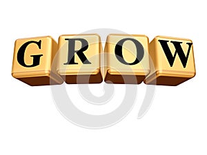 Golden grow isolated