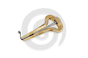 Golden guimbarde on a white