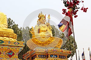 golden Guru Rinpoche statue