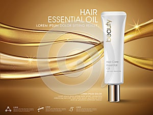 Golden hair oil ads