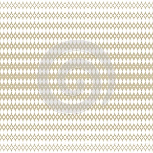 Golden halftone mesh seamless pattern. White and gold vector lattice texture