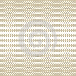 Golden halftone mesh seamless pattern. White and gold vector ornament texture