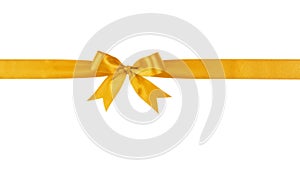 Golden handmade ribbon with bow