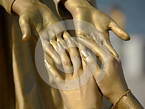 Golden hands
