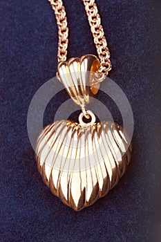 Golden heart necklace