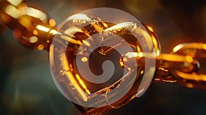 The golden heart chain.AI generated image