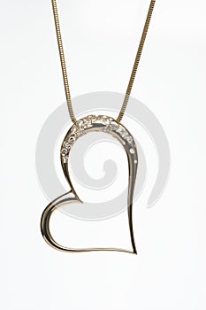 Golden heart shaped necklace