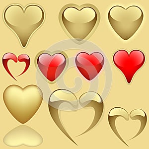 Golden Hearts Set