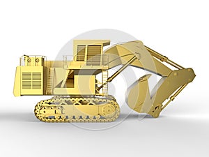 Golden heavy duty bulldozer