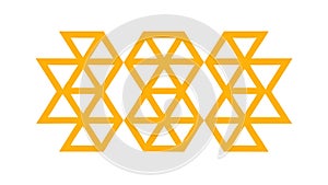Golden hexagonal pattern for luxury and modern geometric design, vector design Generative AI