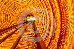 Golden Highway Rail Abstract Underground Railway Bund Shanghai