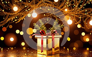 Golden Holiday Magic Shimmering Christmas and New Year\'s Celebration