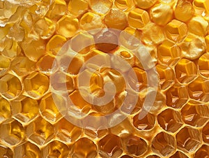 Golden Honeycomb Texture