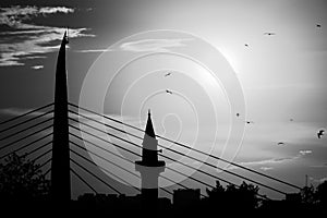 Golden Horn Metro Bridge in Istanbul, Turkey