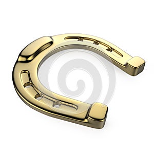 Golden horseshoe. 3D render
