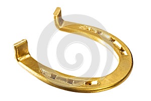 Golden Horseshoe isolated on the white background