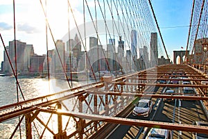 Golden Hour at Brooklyn Bridge New York City