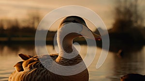 Golden Hour Duck: National Geographic\'s Agfa Vista Shot From Front And Side View