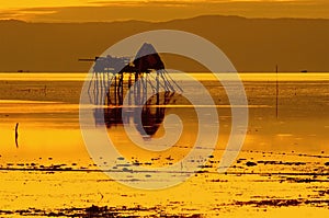 Golden hour in a Fishing village